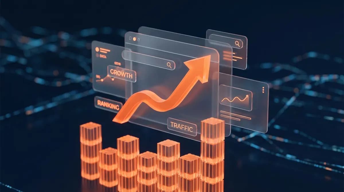 SEO ranking growth visualization
